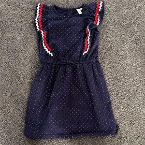 Janie and Jack Navy Dress with Red Accents